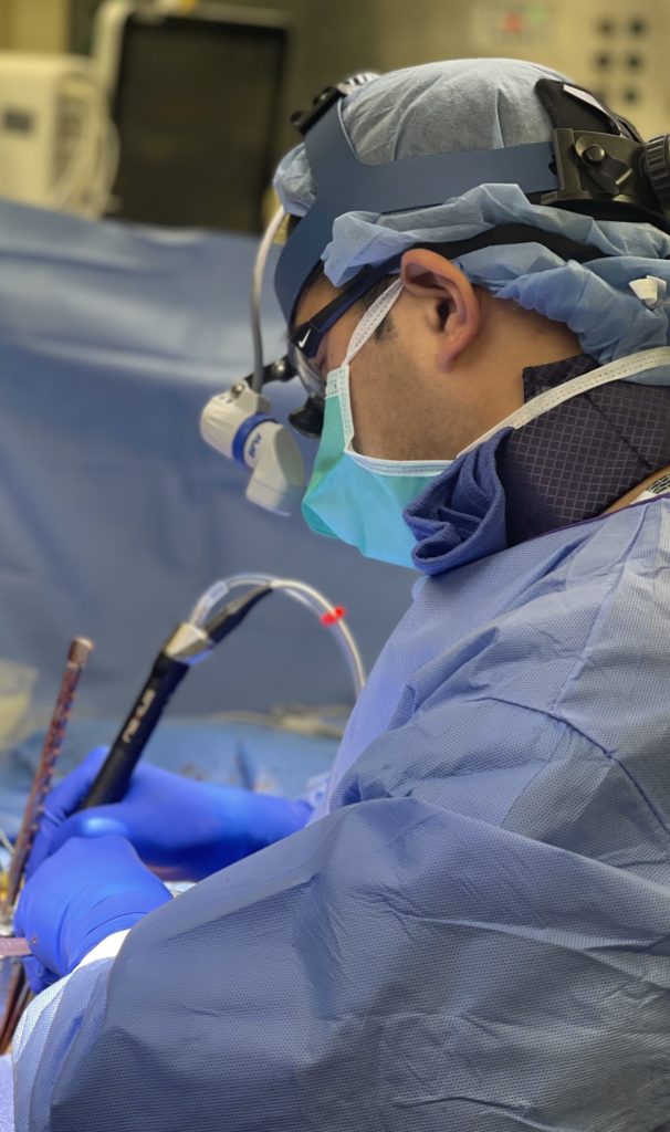 With ultrasonic spinal surgery, Dr. Choi uses BoneScalpel to make exceptionally precise surgical cuts.