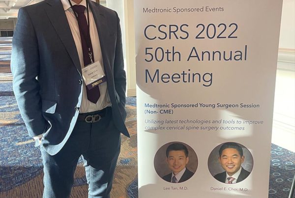 Dr. Daniel E. Choi Presents at the 2022 Cervical Spine Research Society Annual Meeting