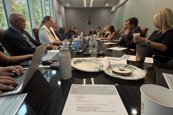 Spine Med LI physicians attending the Suffolk County Medical Society Legislative Breakfast to advocate for patients and private practice healthcare