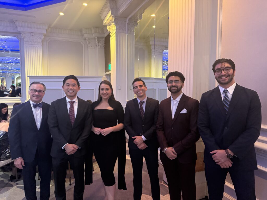 Dr. Daniel Choi, Dr. Courtney Toombs, and Dr. Justin Ledesma of Spine Medicine & Surgery of Long Island attending the St. Francis Hospital Foundation Gala as Silver Sponsors