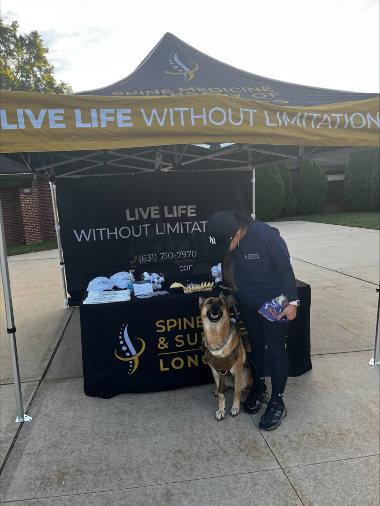 processed-4247A644-193E-4189-A78A-FDD0B77937E7 Spine Medicine & Surgery of Long Island team at the America’s VetDogs 5K & Dog Walk in Smithtown.