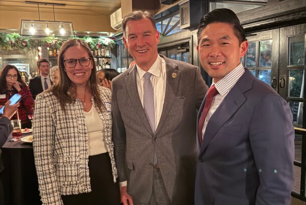 Dr. Daniel Choi and Dr. Marissa Catalanotto meeting with Congressman Tom Suozzi to discuss advancing healthcare affordability on Long Island.