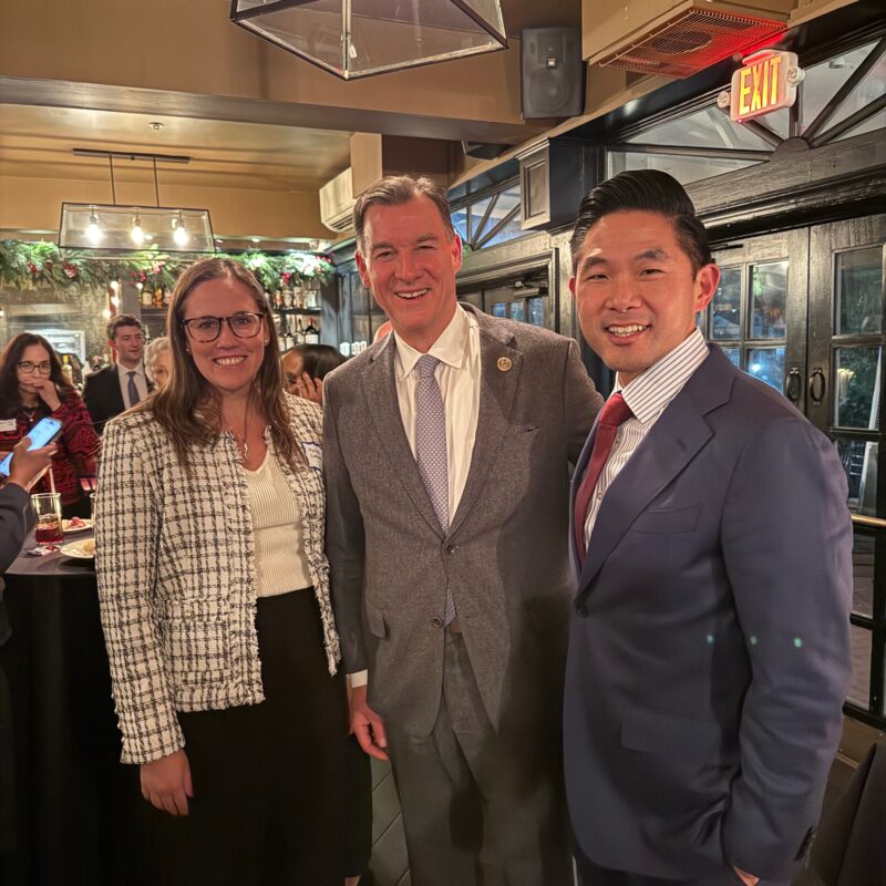 Dr. Daniel Choi and Dr. Marissa Catalanotto meeting with Congressman Tom Suozzi to discuss advancing healthcare affordability on Long Island.