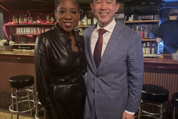 Dr Daniel Choi with Senator Siela Bynoe