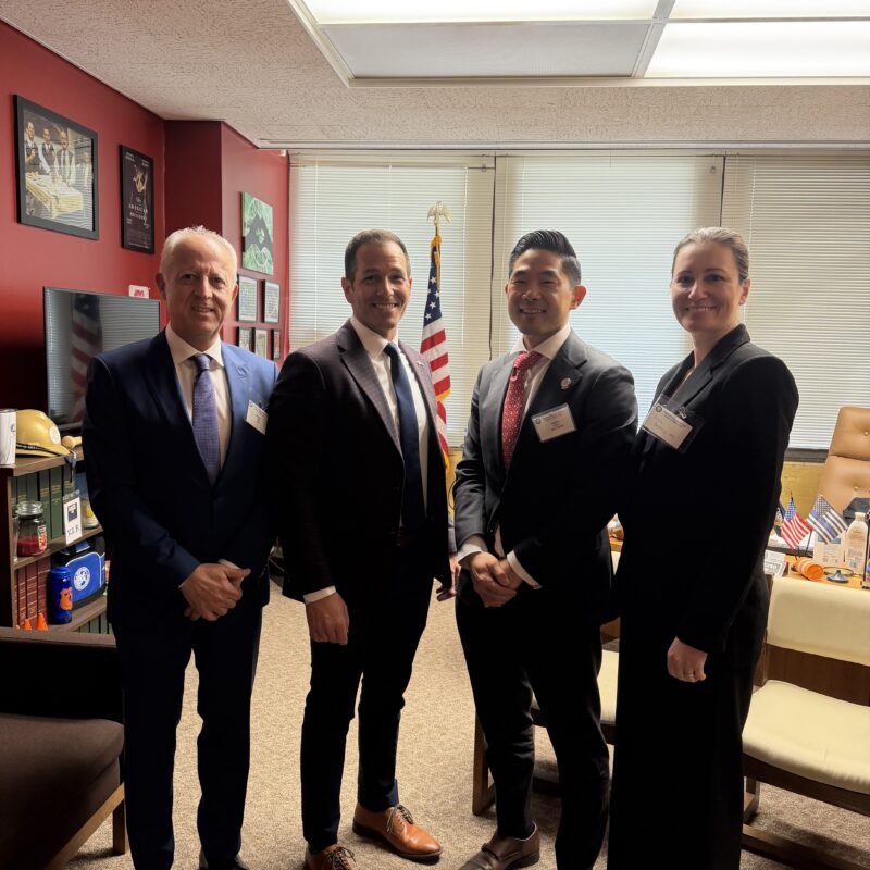 Dr Daniel Choi with New York lawmakers at MSSNY Physician Advocacy Day in Albany