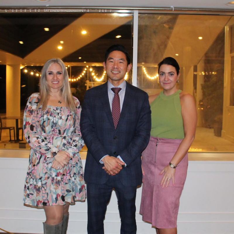 Dr. Antigone Argyriou, Dr. Daniel Choi, and Dr. Courtney Toombs at the Suffolk County Medical Society Annual Dinner sponsored by Spine Medicine & Surgery of Long Island.