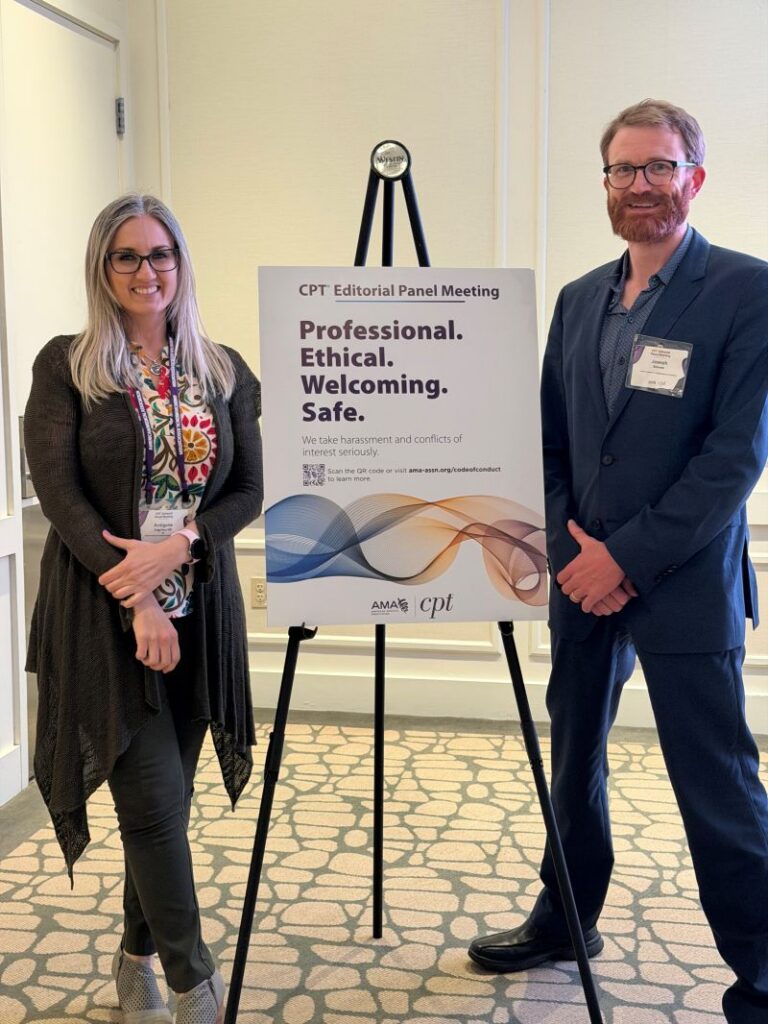 Dr. Antigone Argyriou with Dr. Jospeh Shivers at the AMA CPT Advisory Committee Meeting